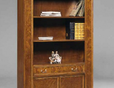 The bookcase with open shelves in the finish of Radici, CP Mobili
