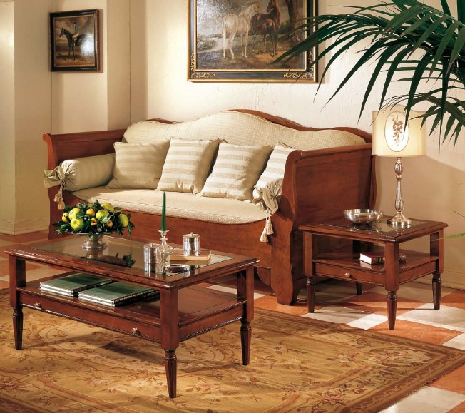 Coffee table rectangular shape made of solid wood, CP Mobili