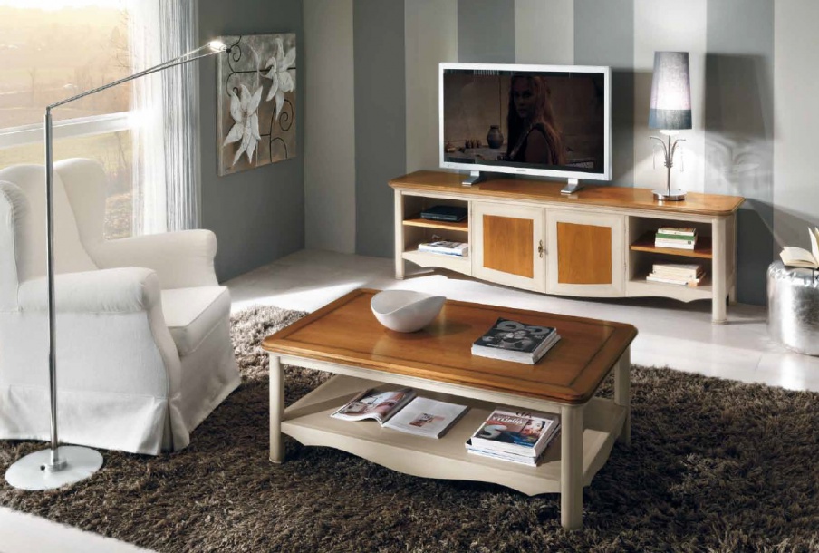 Coffee table with top made of solid cherry, CP Mobili