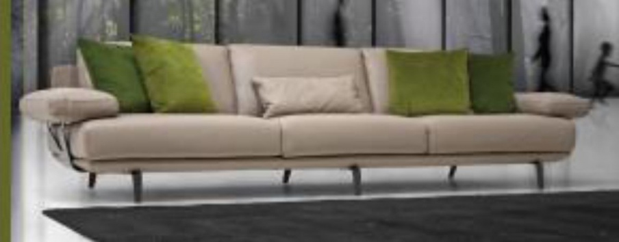 The four-seater sofa on a frame of aluminum V127, Formitalia