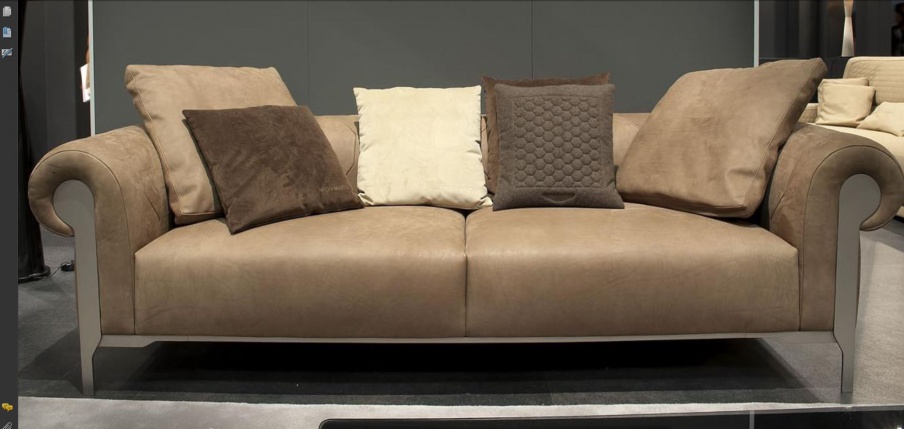 Three-seater sofa with metal legs V125, Formitalia
