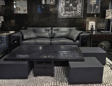 Coffee table with glass top Suitcase, Formitalia