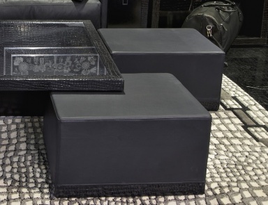 Pouf upholstered in crocodile skin Suitcase, Formitalia