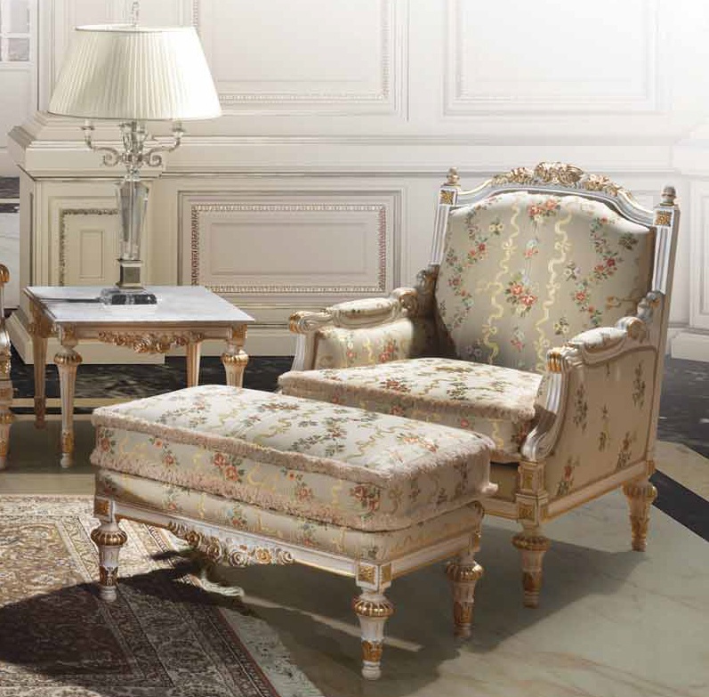 Chair Louis XVI Style on a wooden frame, Ezio Bellotti