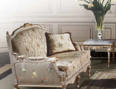 Two seater sofa on wooden frame Louis XVI Style, Ezio Bellotti