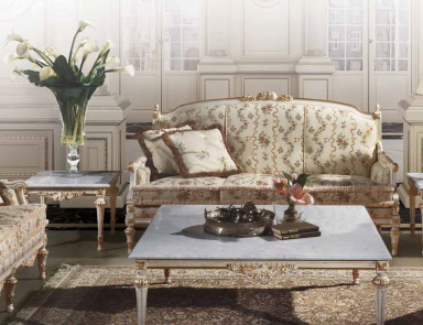 Three seater sofa Louis XVI Style wooden frame, Ezio Bellotti
