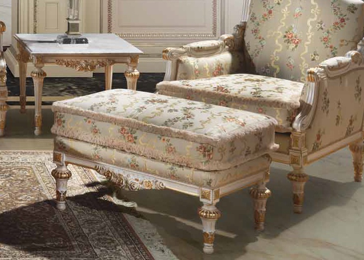 Stool chair Louis XVI Style on a wooden frame, Ezio Bellotti