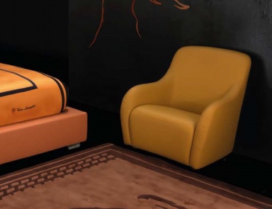 Chair in leather upholstery TL240, Formitalia