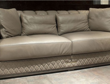 Three-seater sofa in leather Rita, Formitalia 