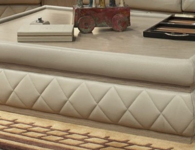 Coffee table finish oak veneer and leather Melbourne, Formitalia 