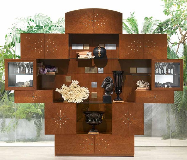 Showcase KLIMT made of solid oak, Carpanelli