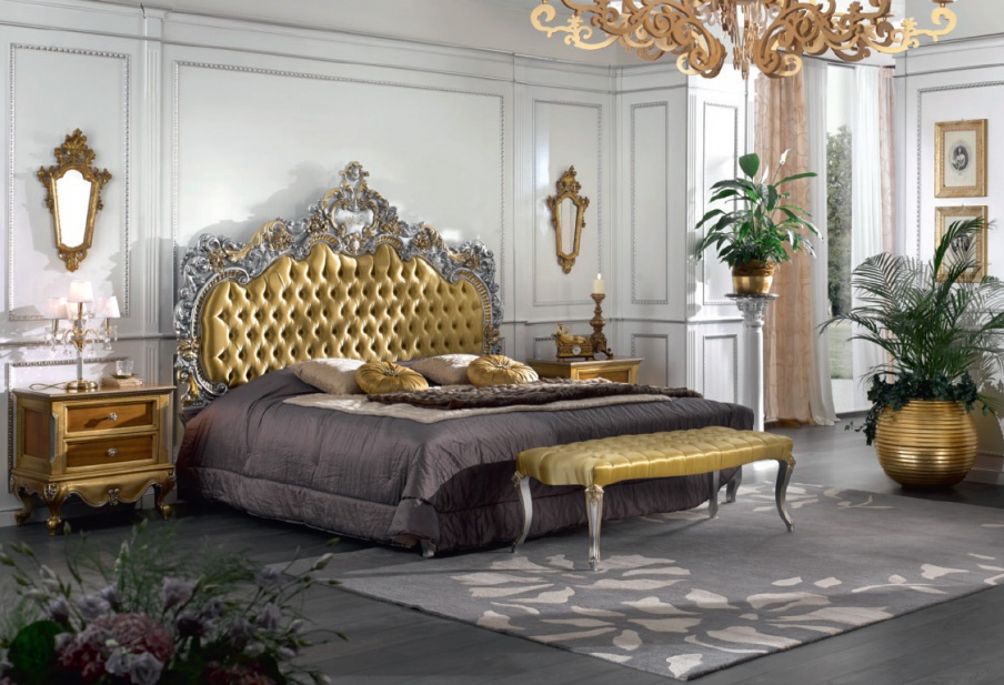 Set for bedroom decoration with gilt surround, Mirandola Export