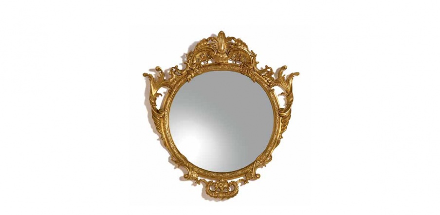 Wall mirror in oval frame T109, Zanaboni