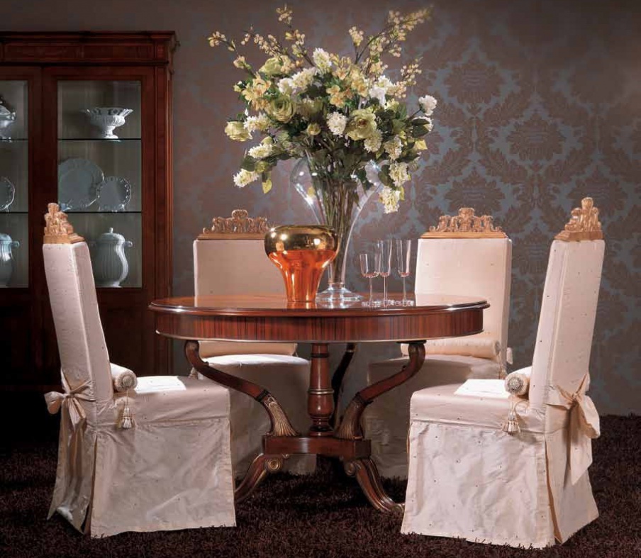 Dining table with a round top T/1800, Zanaboni