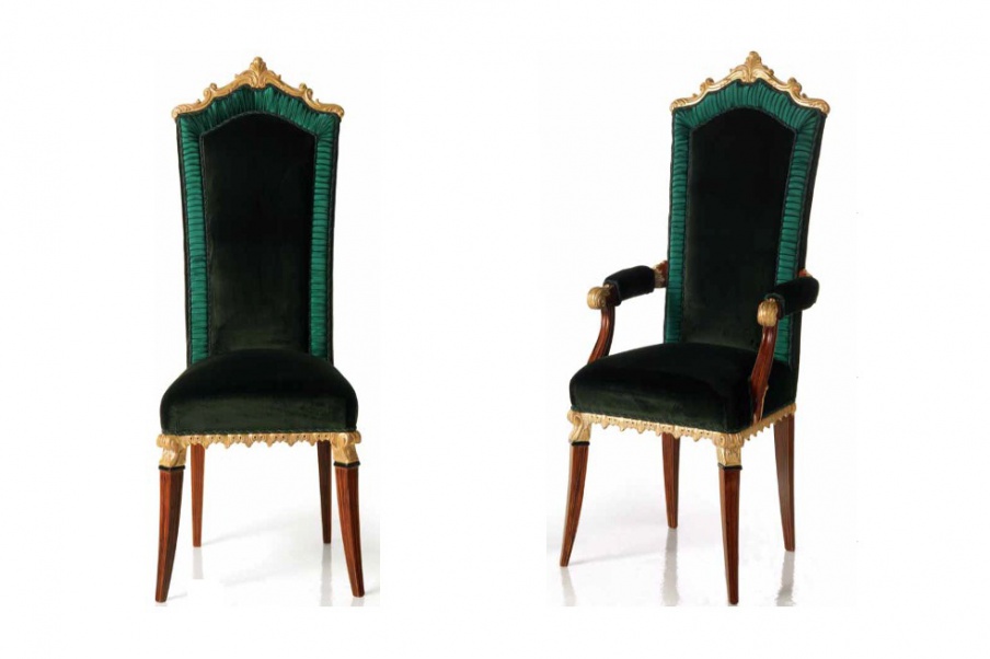 Chair with high back S/4200, Zanaboni