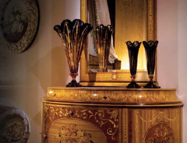 Rectangular mirror Maggiolini Style with a frame made of natural wood, Ezio Bellotti