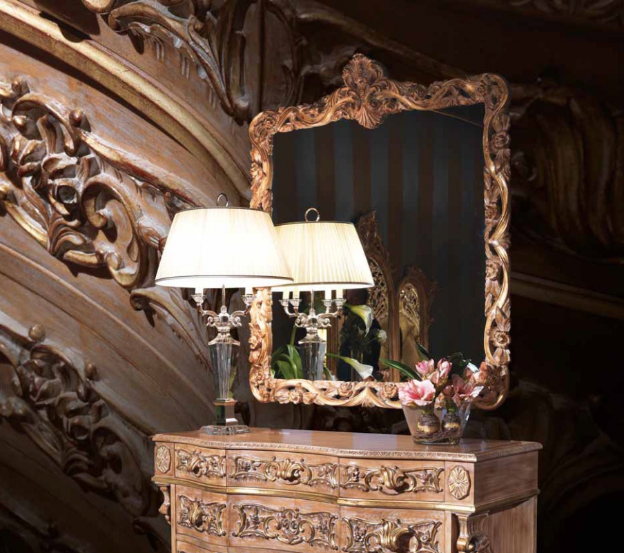 Mirror with carved frame, Ezio Bellotti