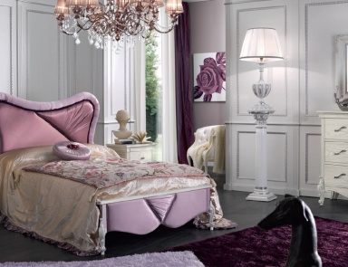 Bed with upholstered headboard Mirandola Export