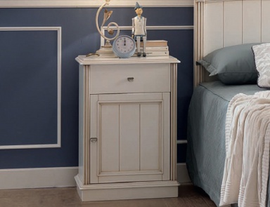 Bedside table with drawer and door Martin, Pellegatta