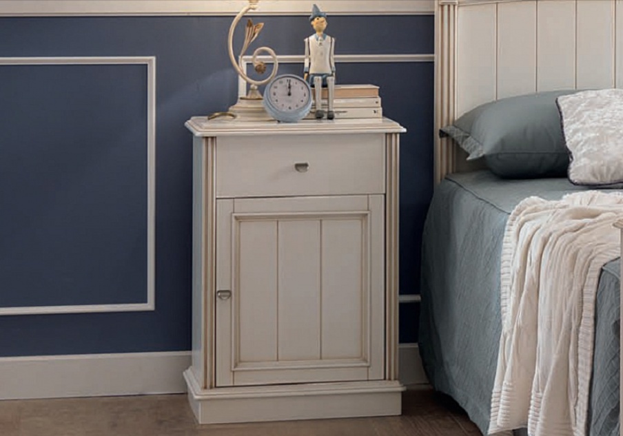 Bedside table with drawer and door Martin, Pellegatta