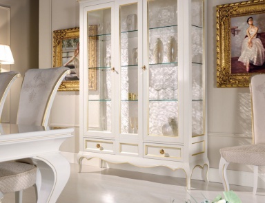 Showcase with glass shelves Mirandola Export