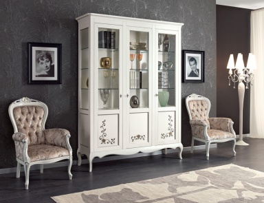 Showcase with glass shelves Mirandola Export