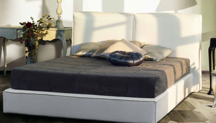 Bed with upholstered headboard Nadia, TreCi Salotti