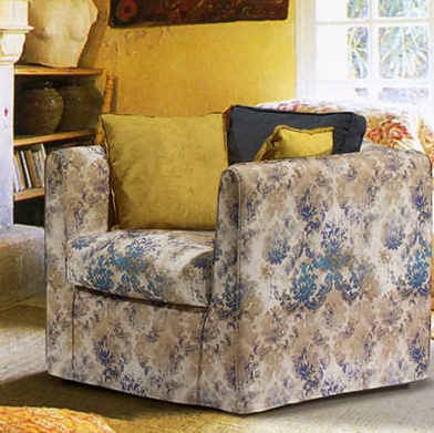 Armchair with wooden frame Vanda, TreCi Salotti
