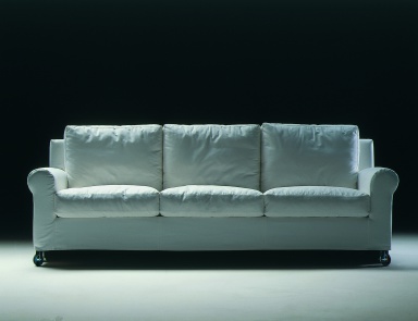 Sofa on a frame of wood covered with leather or fabric Ugomaria, Flexform