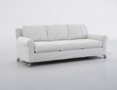Sofa on a frame of wood covered with leather or fabric Umberto, Flexform