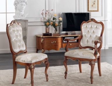 Chair with upholstered Mirandola Export