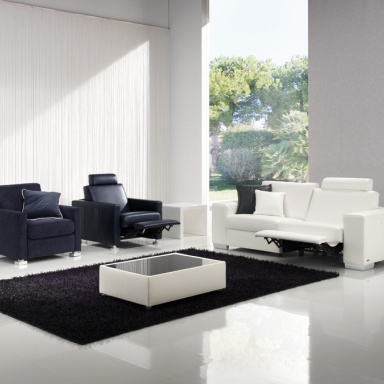 Double leather sofa DONATELLO