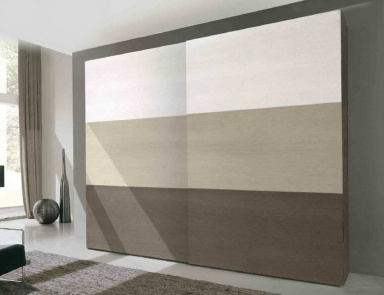 Wardrobe-slider in finishing of melamine in 3 shades of Anta legno maxi Serenissima