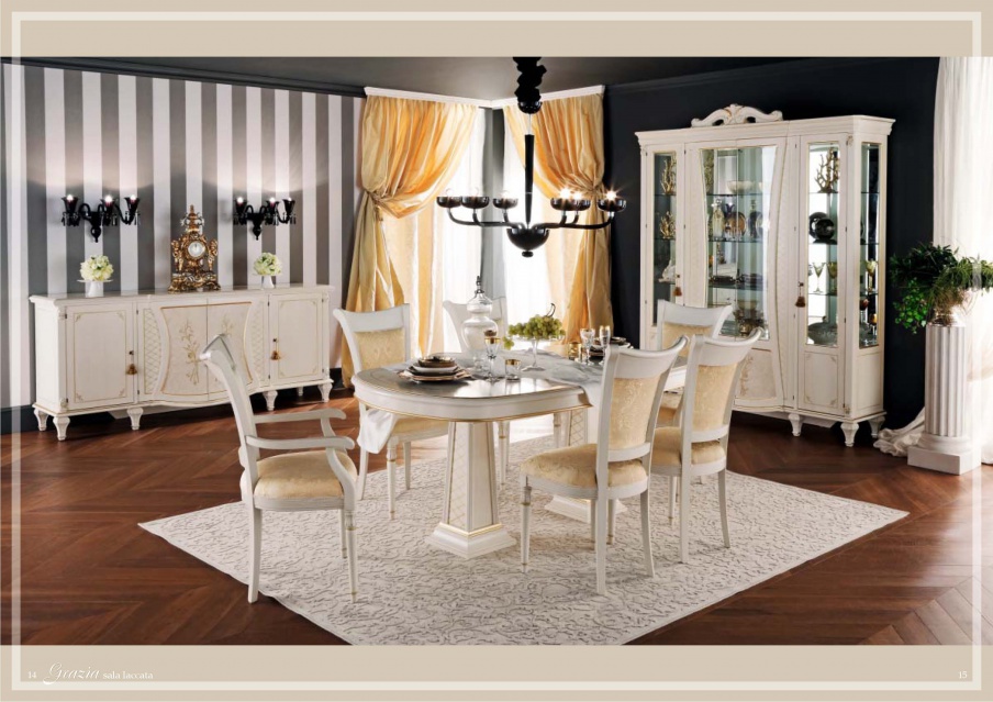 Dining room (dining set) Grazia laccata, Tempor