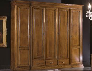 Wardrobe in classic style with 5 swing doors Armonie, Arve Style