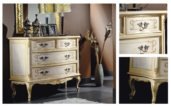 A chest of drawers in the Baroque style on carved legs Armonie, Arve Style