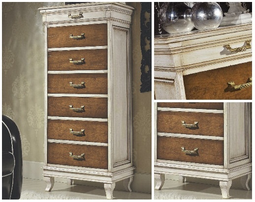 The figured legs on chest with 6 drawers Armonie, Arve Style