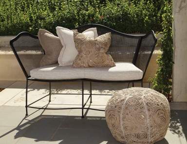 Forged Eiffel sofa with a high back, Studio A