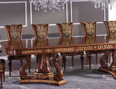 Conference table with rich carvings in gold Andreas, Arve Style