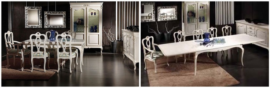 Dining table on figured legs Desiree, Arve Style