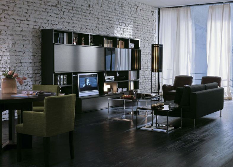 Modular wall storage system, Pari e Dispari Logic - Presotto