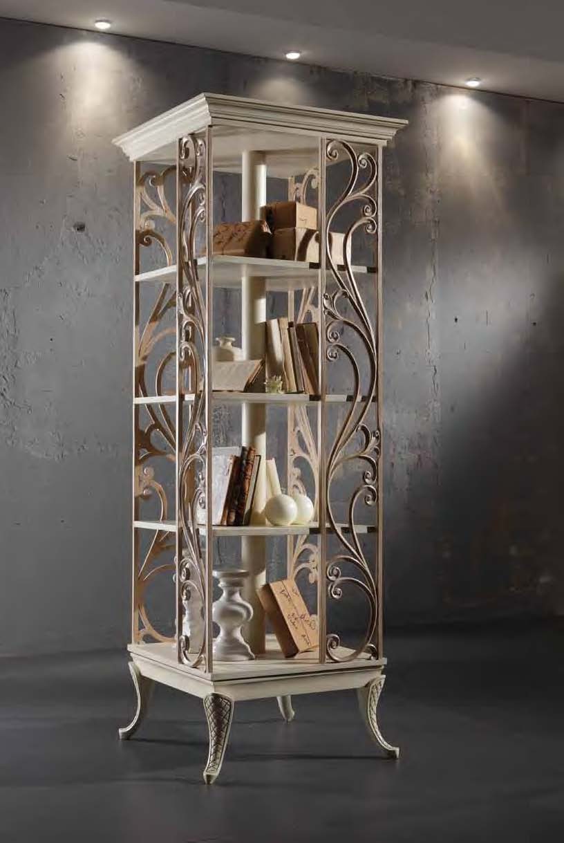 High book rack with carved decoration Venere, Arve Style