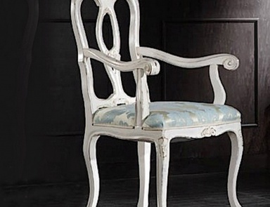 Chair carved Desiree, Arve Style (chair with textile upholstery)