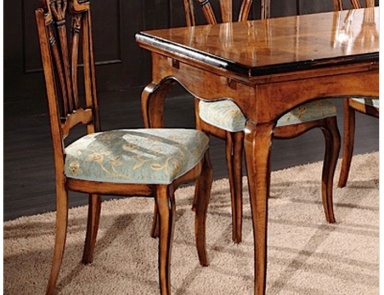 Chair with carved elements Gabriel, Arve Style (chair with textile upholstery)