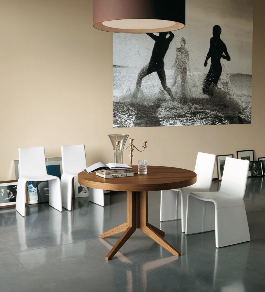 Dining table with round top, Bryant tavolino - Porada