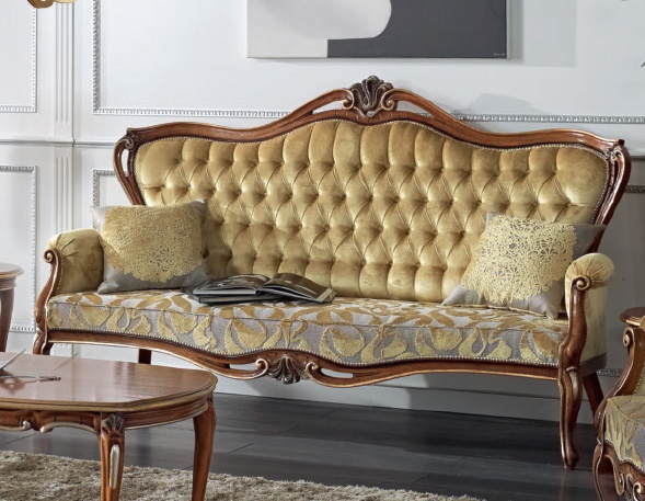 Sofa with quilted backrest Mirandola Export