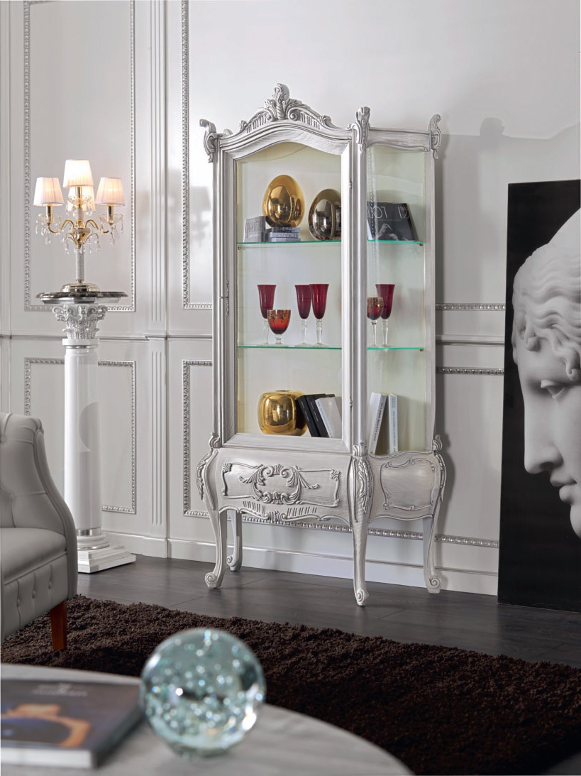 Showcase with glass shelves Mirandola Export