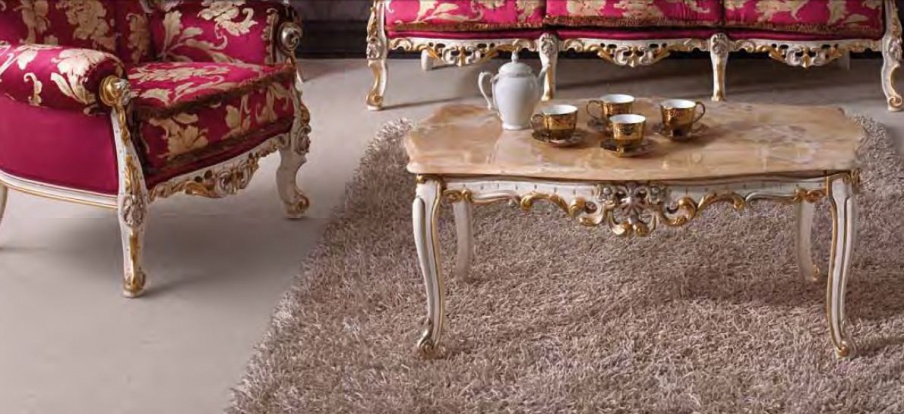 Coffee table with marble stoleshnicy Baroque, Arve Style