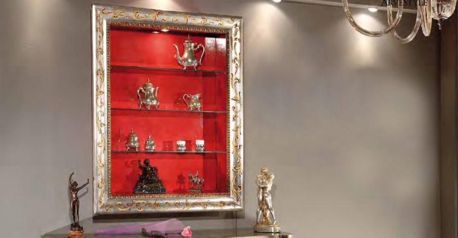 Rack finish silver Bacheca, Arve Style.