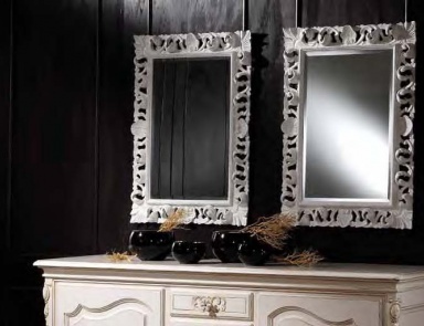 The mirror in carved frame in Matt finish Desiree, Arve Style